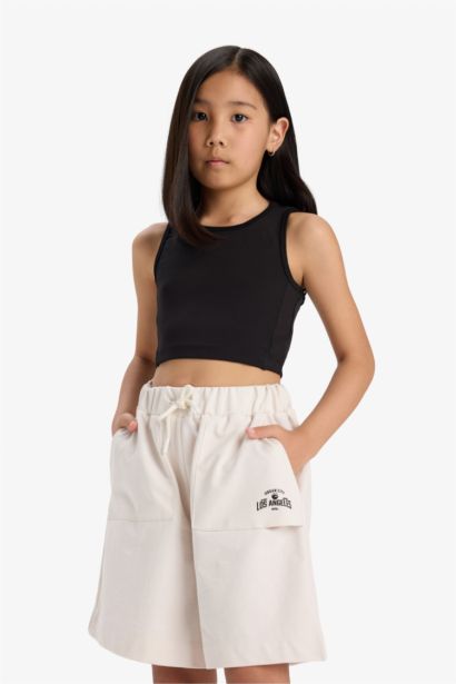 Girl Sweatshirt Fabric Shorts