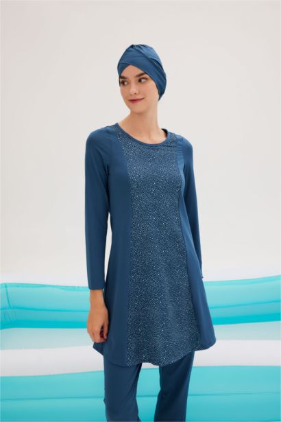 بوركيني بقصة عادية من 3 قطع