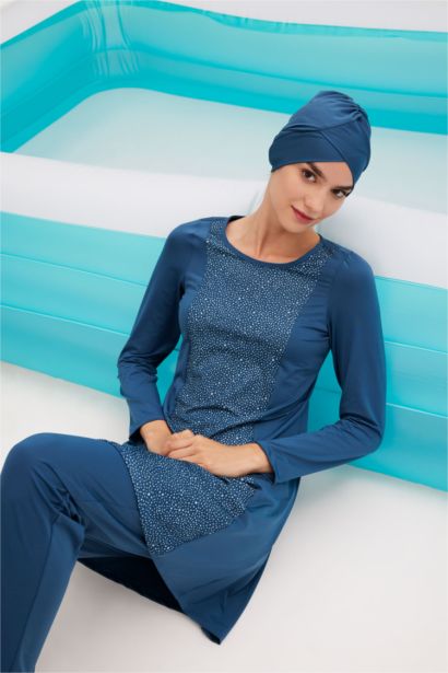 بوركيني بقصة عادية من 3 قطع