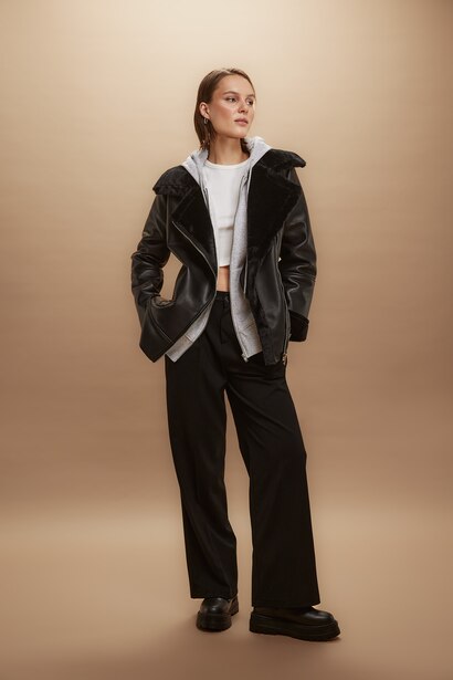 High Waist Wide Leg Trousers
