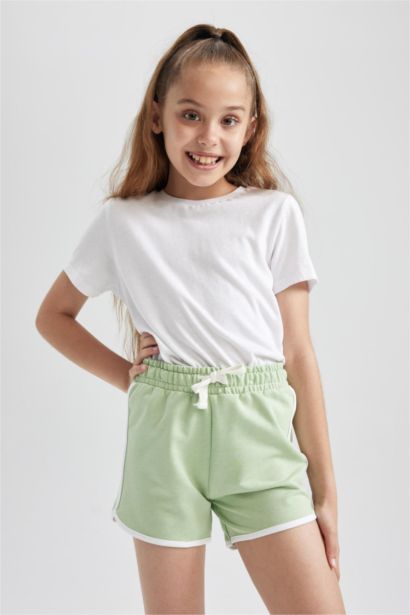 Girl Regular Fit Sweatshirt Fabric Shorts