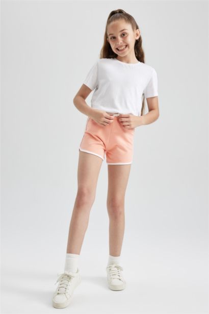 Girl Regular Fit Sweatshirt Fabric Shorts
