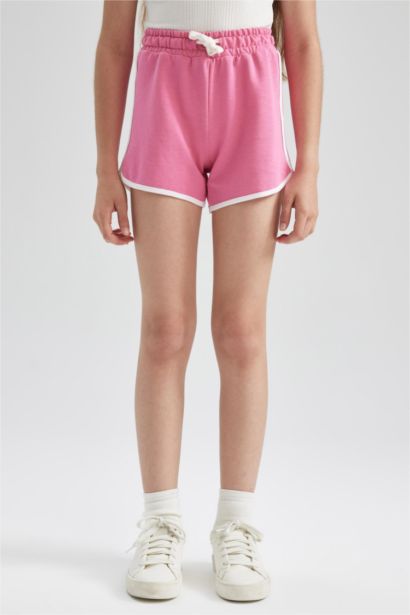 Girl Regular Fit Sweatshirt Fabric Shorts