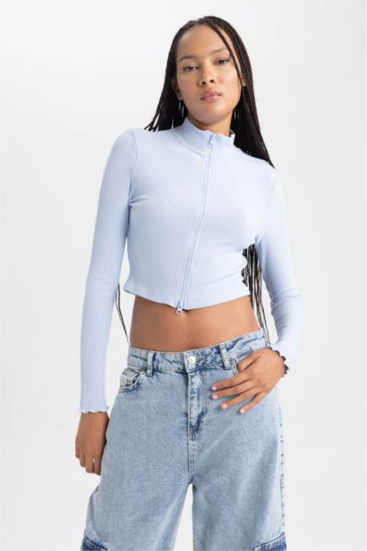 Slim Fit Half Turtleneck Camisole Cardigan