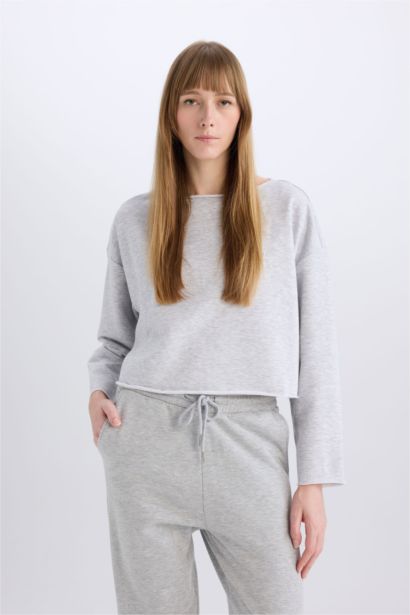 Regular Fit Crew Neck Knitted Tops