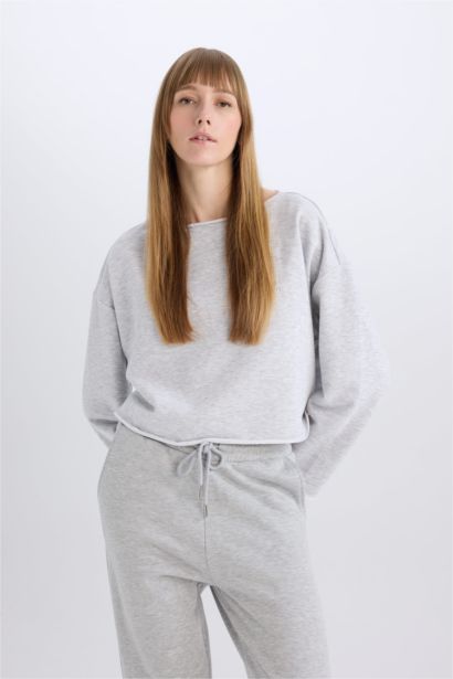 Regular Fit Crew Neck Knitted Tops