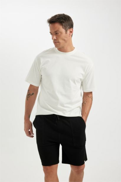 Slim Fit Elastic Waisted Shorts