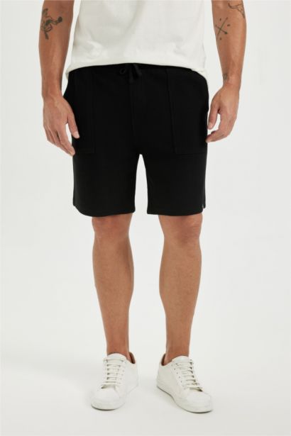 Slim Fit Elastic Waisted Shorts