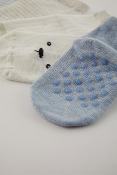 Erkek Bebek Kaydırmaz Taban 5'li Pamuklu Uzun Çorap