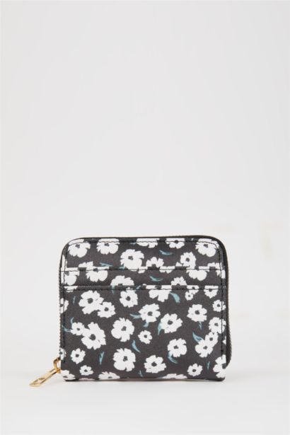 Kadın Çiçekli Suni Deri Cüzdan