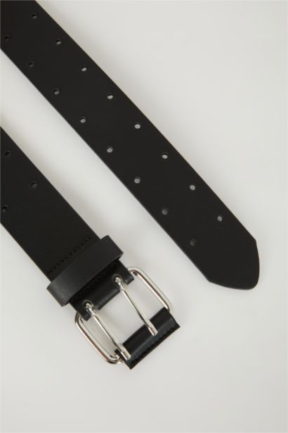 Man Faux Leather Belt