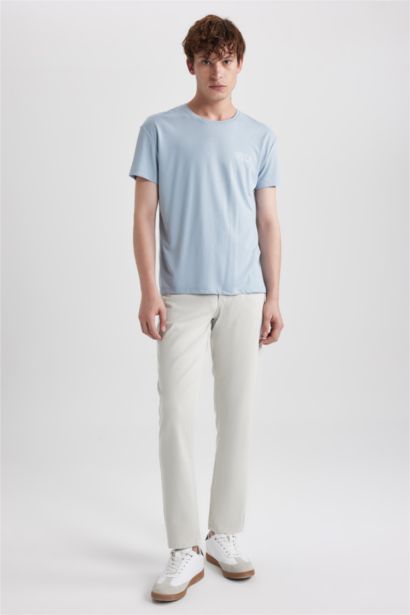 بنطلون منسوج سليم فيت