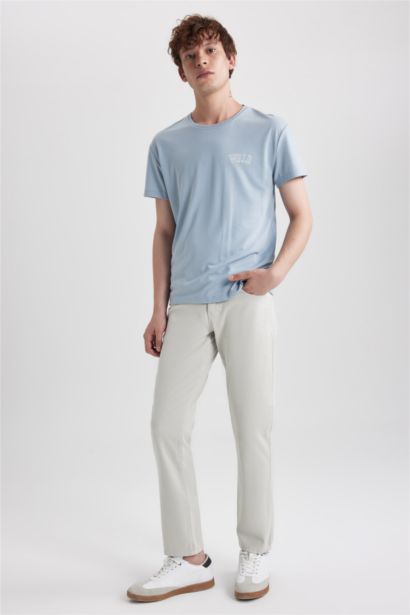 بنطلون منسوج سليم فيت