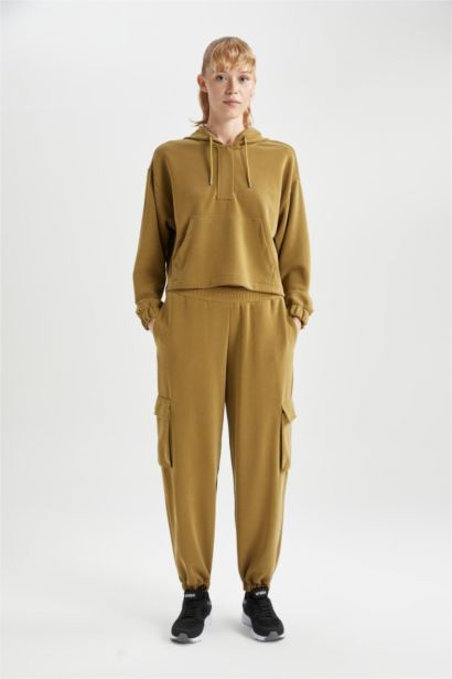 DeFactoFit Oversize Fit Modal Cargo Jogger Sweatpants