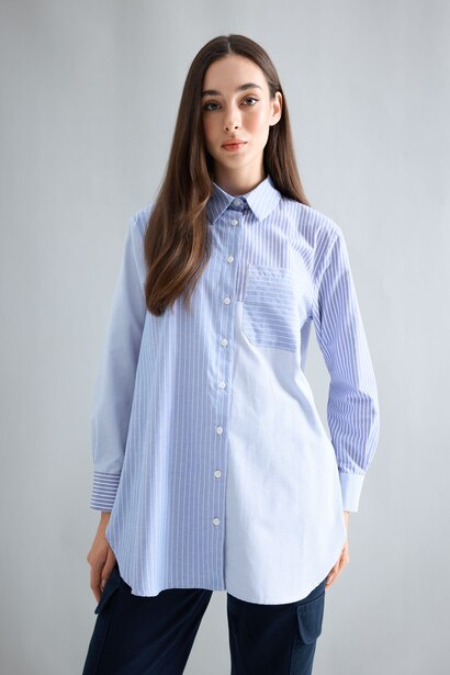 Relax Fit Poplin Long Sleeve Tunic