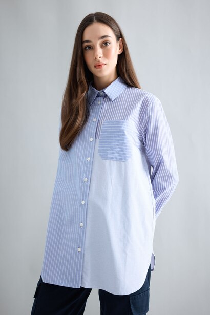 Relax Fit Poplin Long Sleeve Tunic