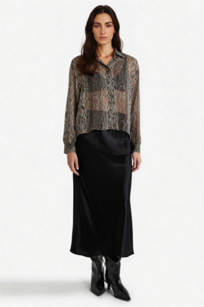 تنورة ميدي ستان بقصة A بخصر عادي