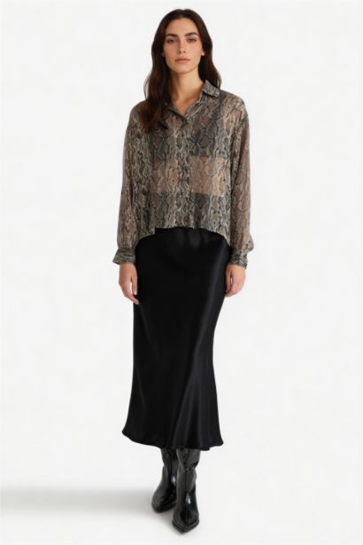 تنورة ميدي ستان بقصة A بخصر عادي