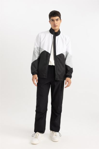 Su İtici Mevsimlik Baharlık Hafif Mont Dik Yaka Fermuarlı Cepli