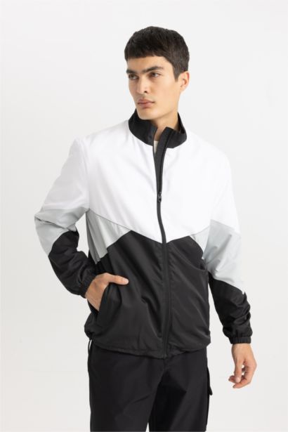 Su İtici Mevsimlik Baharlık Hafif Mont Dik Yaka Fermuarlı Cepli