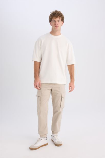 Regular Kargo Cepli Gabardin Jogger Pantolon