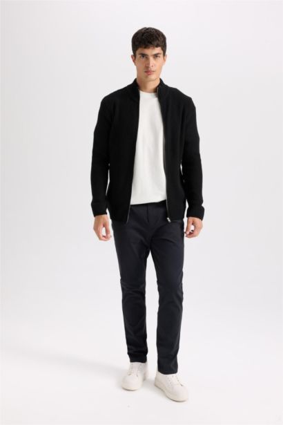 Slim Fit Super Skinny Leg Black Chino Pants