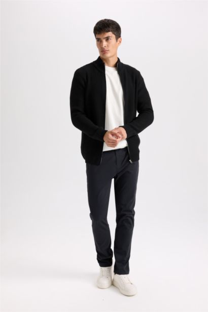 Slim Fit Super Skinny Leg Black Chino Pants
