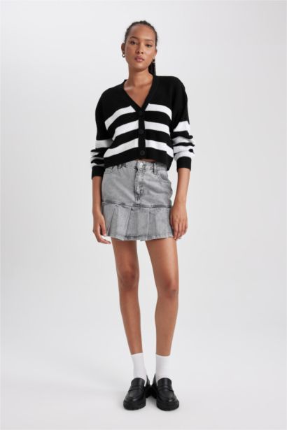 A Form Jean Pileli Mini Etek