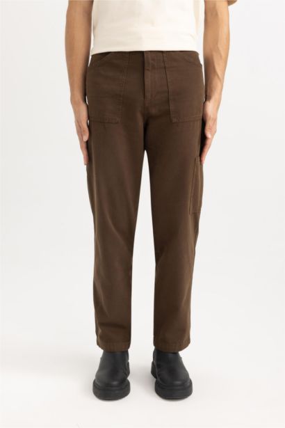 بنطلون قصة مستقيمة بخصر عادي