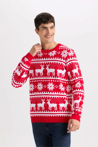 Standard Fit Crew Neck Knitted Pullover
