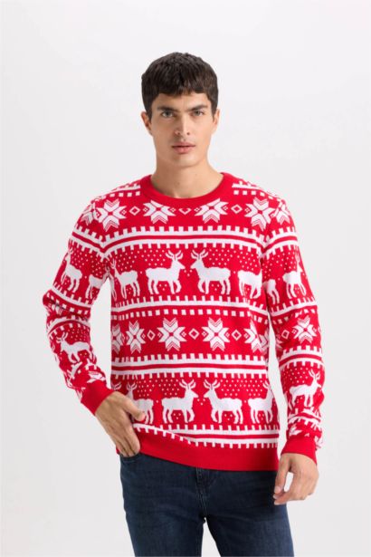 Standard Fit Crew Neck Knitted Pullover