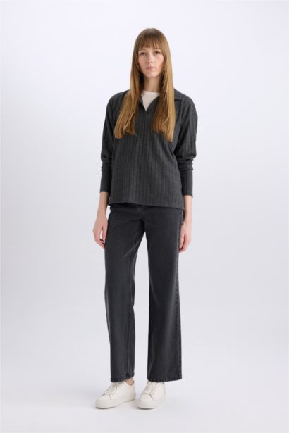 Кофта свободного крою з вирізом поло Камзол для жінок