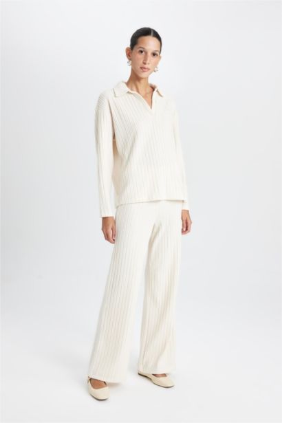 Normal Waist Corduroy Sweatpants