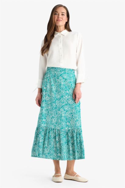 Printed Maxi Skirt