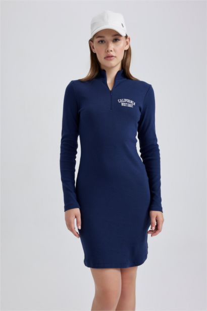 Bodycon Half Turtleneck Camisole Mini Dress