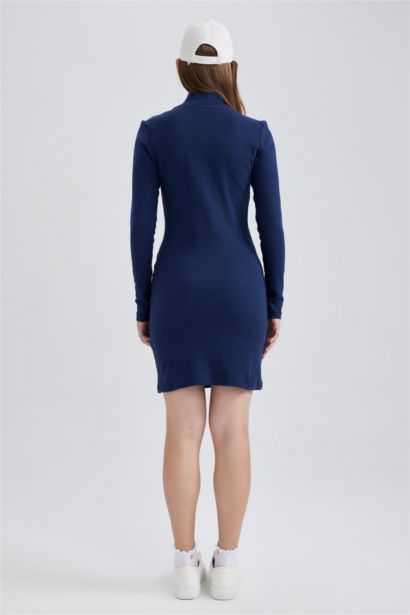 Bodycon Half Turtleneck Camisole Mini Dress