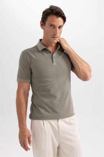 Slim Fit Polo Neck Short Sleeve T-Shirt