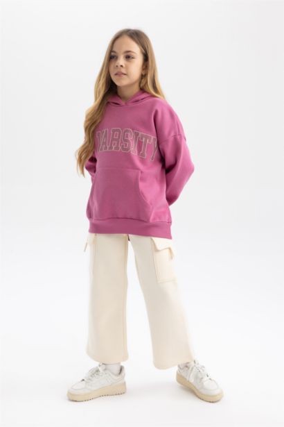 Girl Wide Leg Cotton Sweatpants