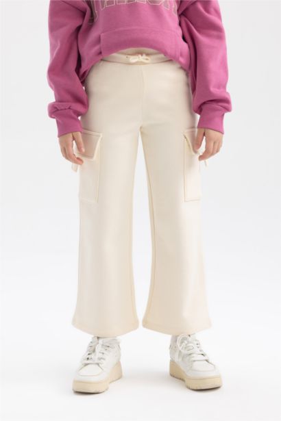 Girl Wide Leg Cotton Sweatpants