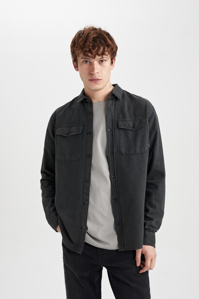 Regular Fit Cotton Long Sleeve Shirt