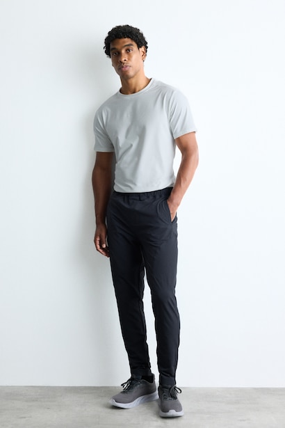 Тканые джоггеры Slim Fit с двумя карманами и молниями внизу