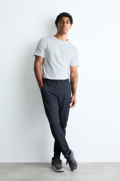 Тканые джоггеры Slim Fit с двумя карманами и молниями внизу