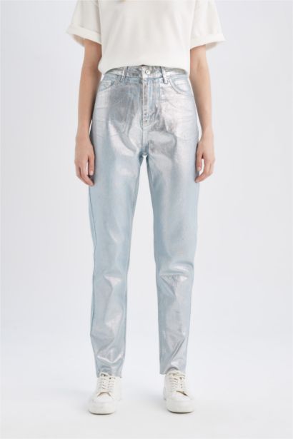 Straight Fit Denim Trousers