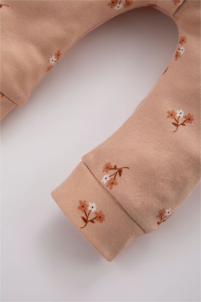 Baby Girl Newborn Floral Jumpsuit Hair Band 2 Set