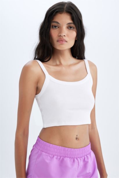 Regular Fit Ribbed Tank Top