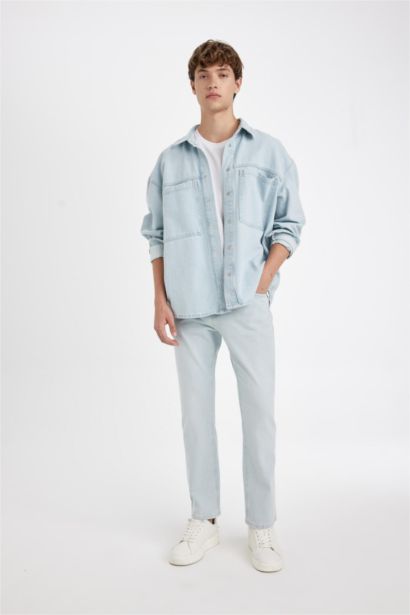 серджио - қалыпты пішім деним тұрақты етек Шалбар