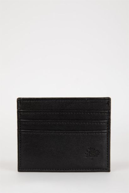 Man Faux Leather Card Holder