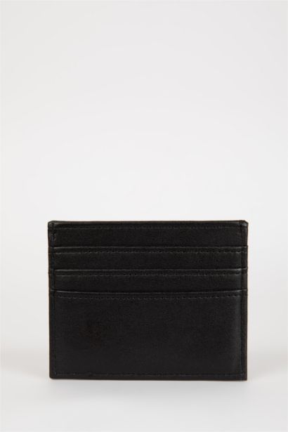 Man Faux Leather Card Holder