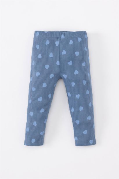Baby Girl Heart Patterned Sweatshirt Leggings 2 Piece Set