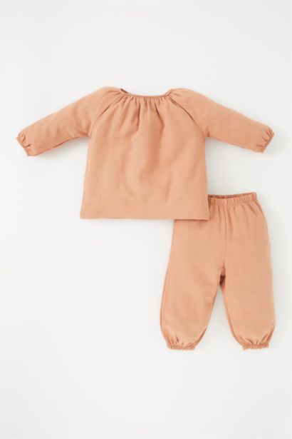 طقم بيبي بناتي جبردين قصة عادية - قطعتين